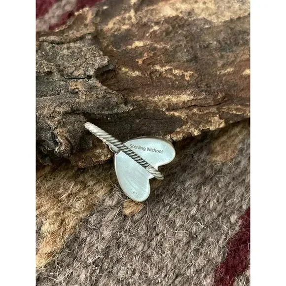 Handmade Sterling Silver Kingman Turquoise Hat Pin "Signed Nizhoni" - Picture 6 of 6